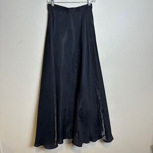 JS COLLECTIONS Shimmery Organza Tulle Maxi Skirt 3 Layers, Black | Sz 4